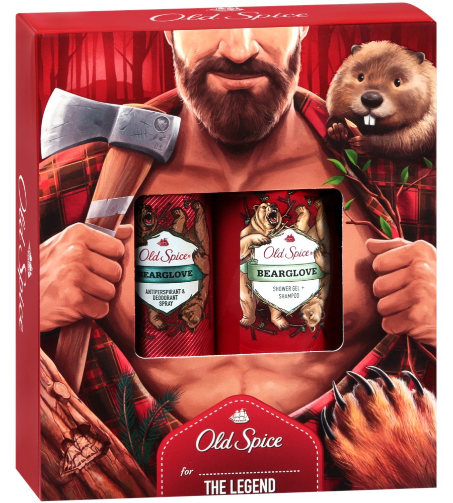 Old Spice Lumberjack Bearglove Old Spice Lumberjack Bearglove - Подаръчен комплект за мъже от серията "Bearglove" - продукт