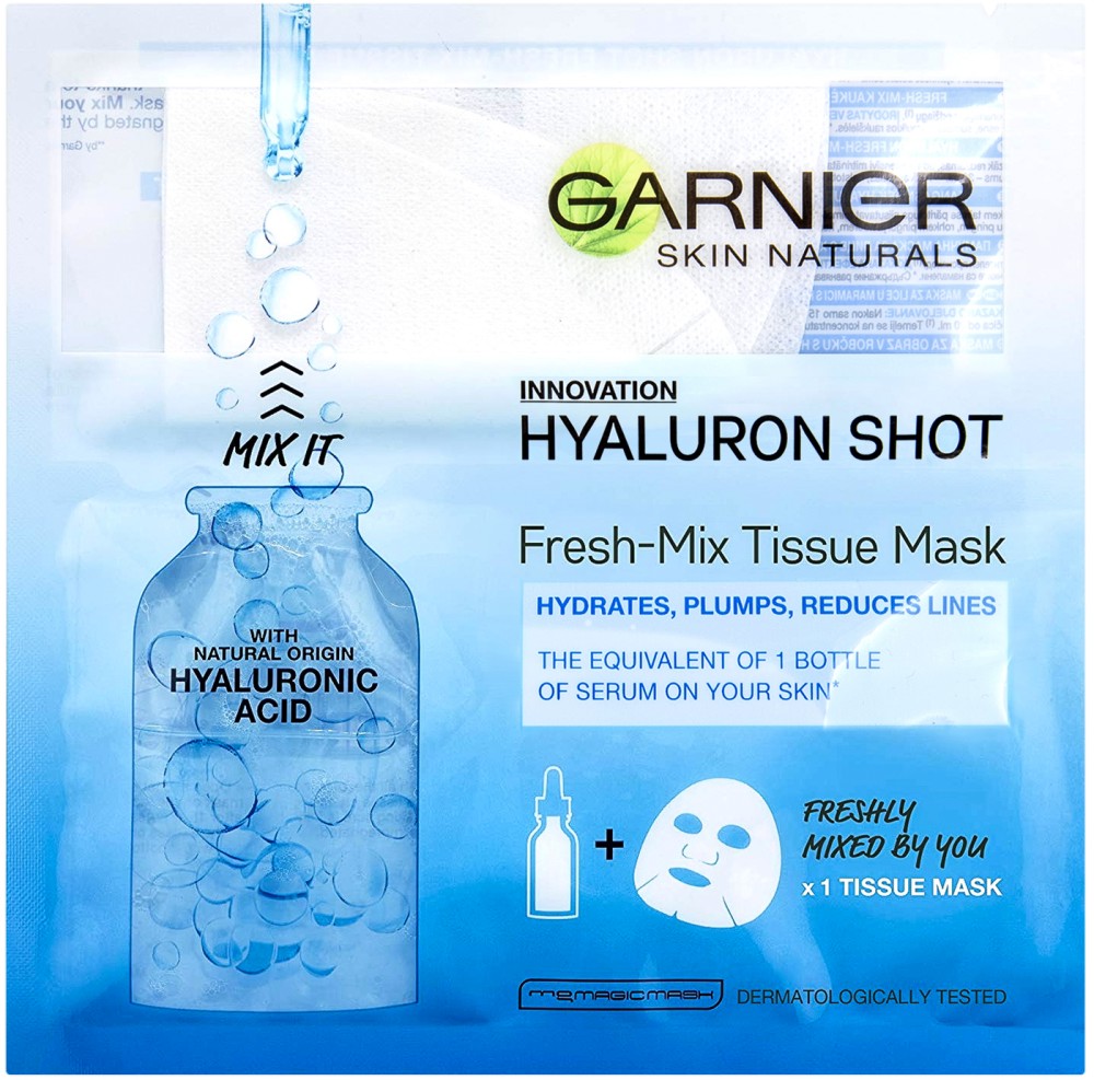 Garnier Skin Naturals Hyaluron Shot Fresh-Mix Tissue Mask -         "Skin Naturals" - 