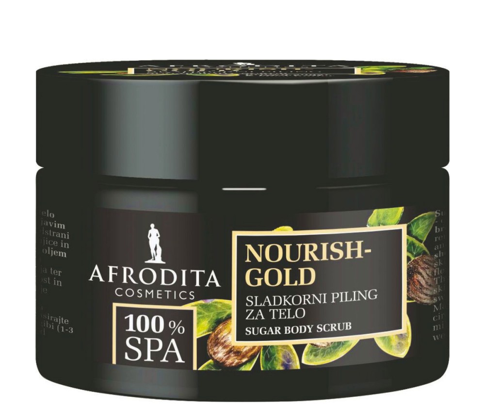 Afrodita Cosmetics 100% Spa Nourish Gold Sugar Body Scrub - ���������� ������� ����� �� ���� �� ������� 100% Spa - �������