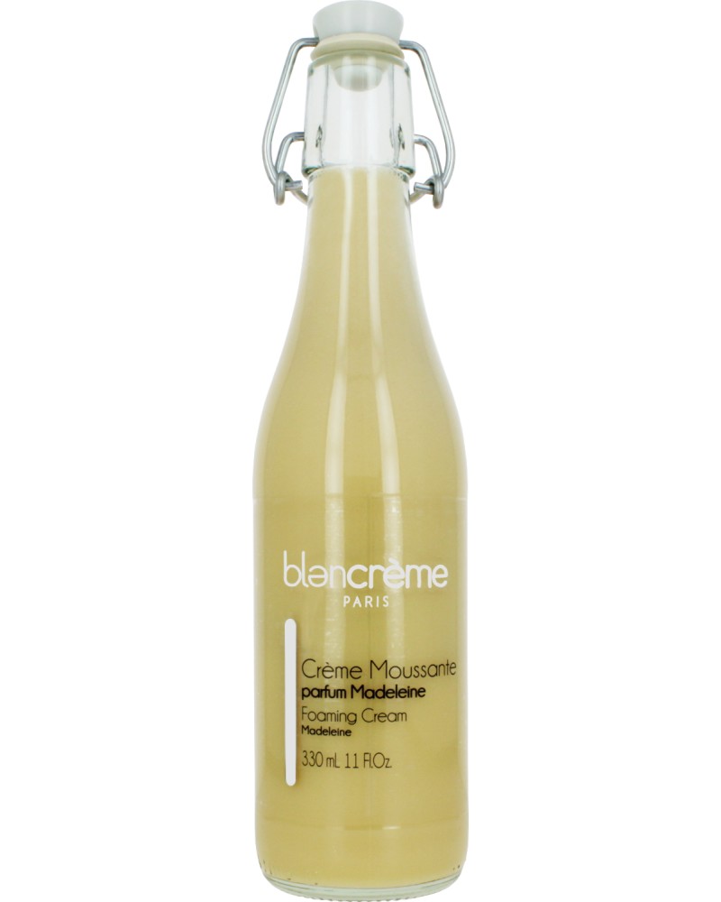Blancreme Madeleine Foaming Cream Blancreme Madeleine Foaming Cream - Пяна за вана с аромат на вкусни сладки Мадлен в стъклена бутилка - пяна