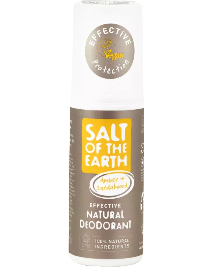 Salt Of The Earth Amber & Sandalwood Natural Deodorant -           - 