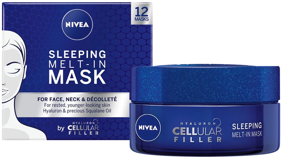 Nivea Hyaluron Cellular Filler Sleeping Melt-In Mask - ����� ����� �� ���� ������ ������ �� ������� "Cellular Filler + Firming" - �����
