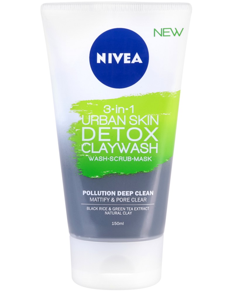 Nivea Urban Skin Detox 3 in 1 Claywash -  ,      3  1   - 