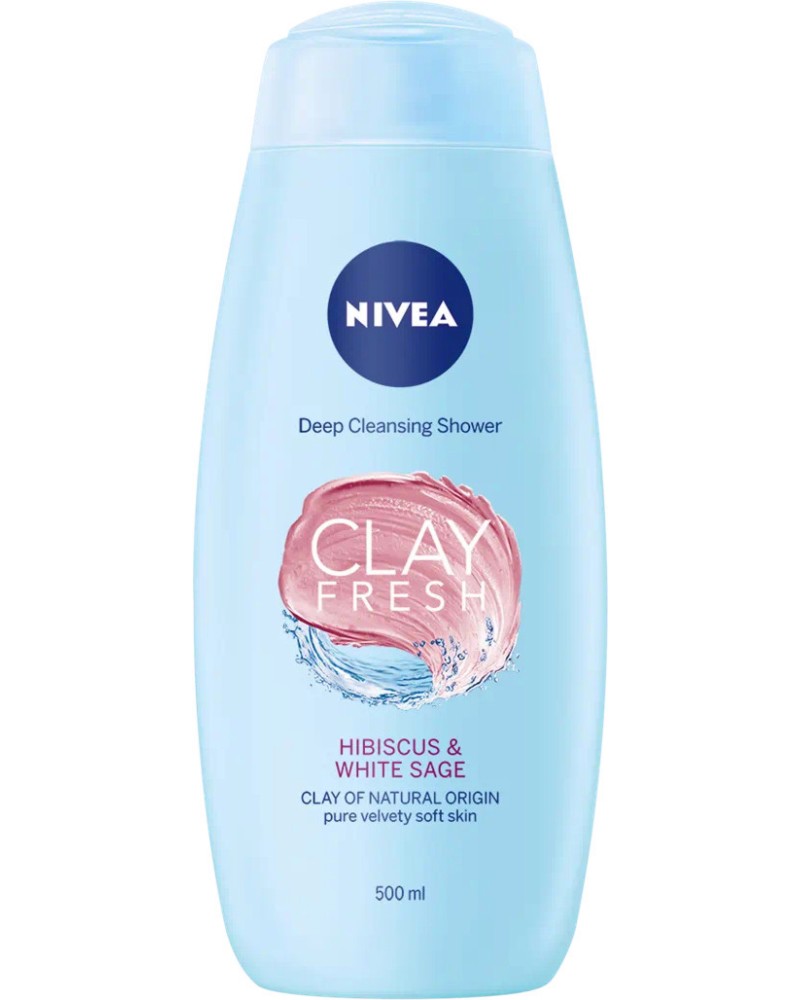 Nivea Clay Fresh Hibiscus & White Sage Shower Cream -              -  