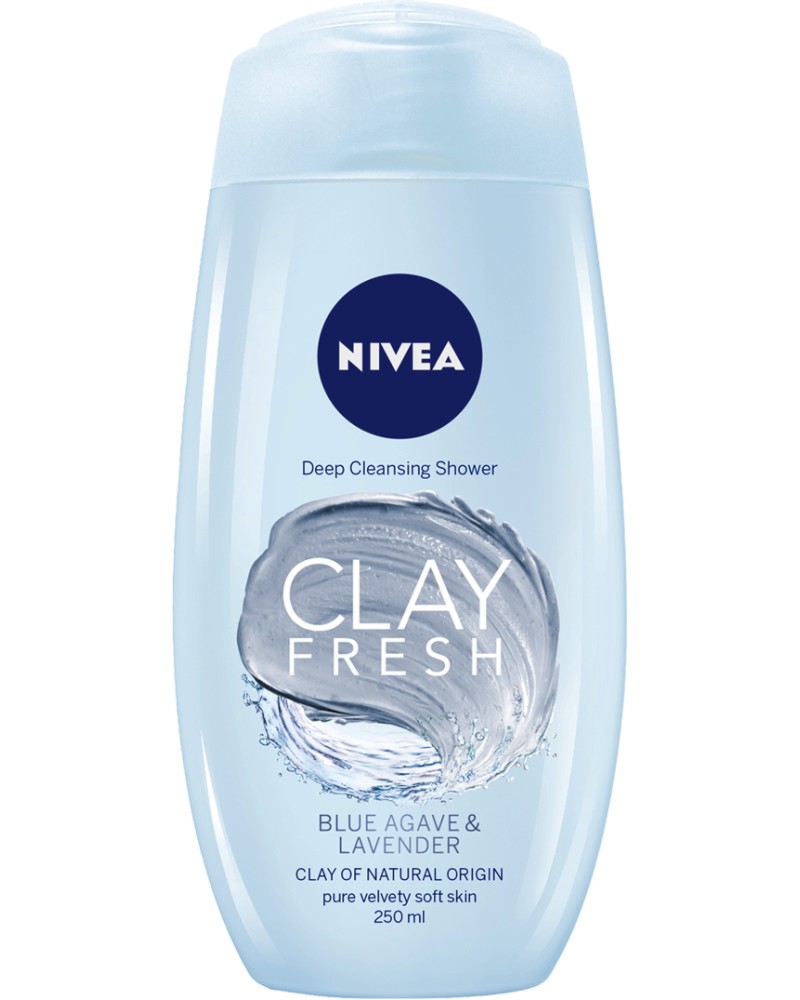 Nivea Clay Fresh Blue Agave & Lavender Deep Cleansing Shower Cream -              -  
