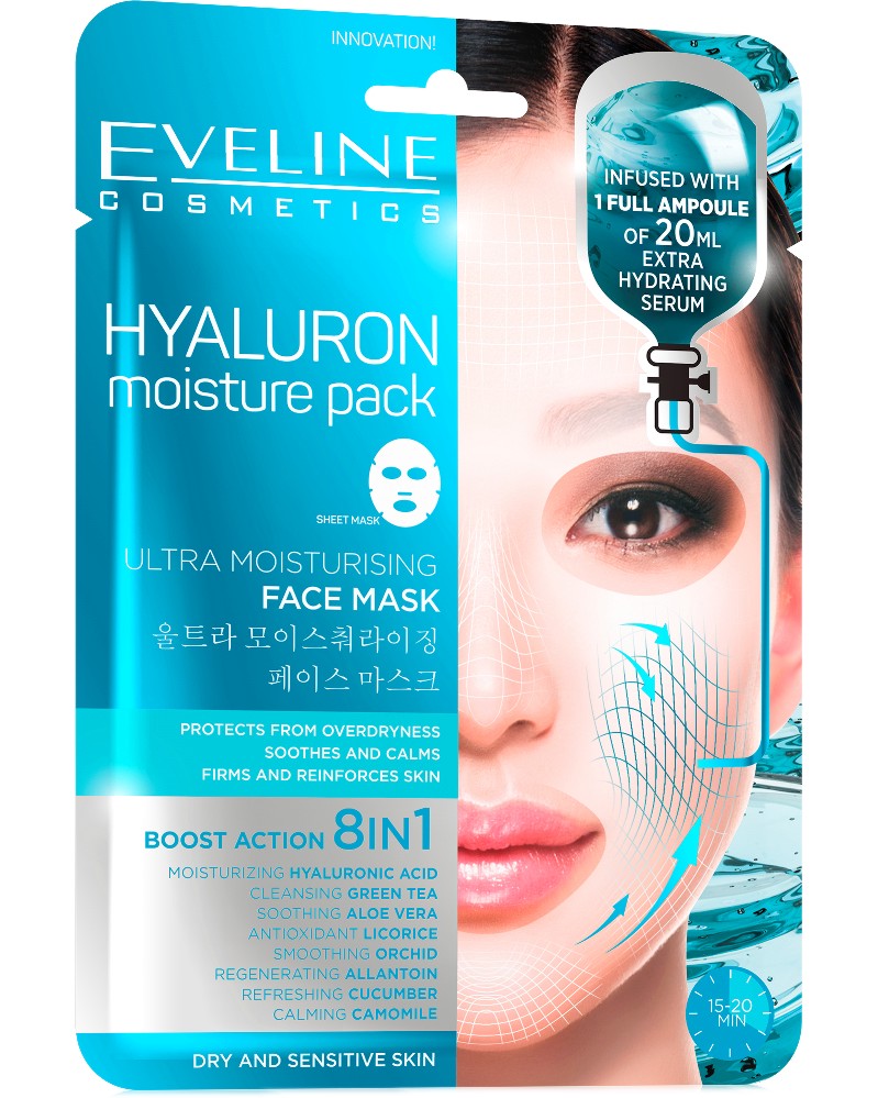 Eveline Hyaluron Ultra Moisturising Face Mask -     - 