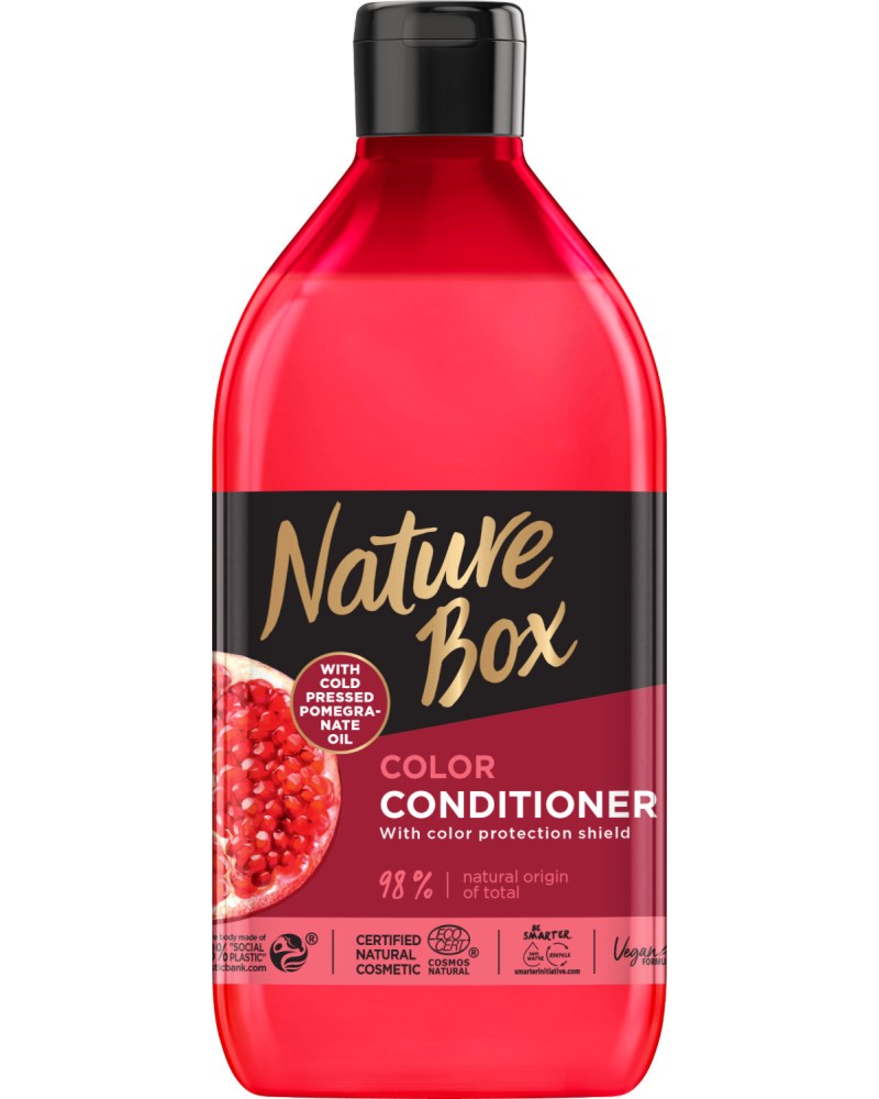 Nature Box Pomegranate Oil Color Conditioner - Натурален балсам за боядисана коса с масло от нар - балсам