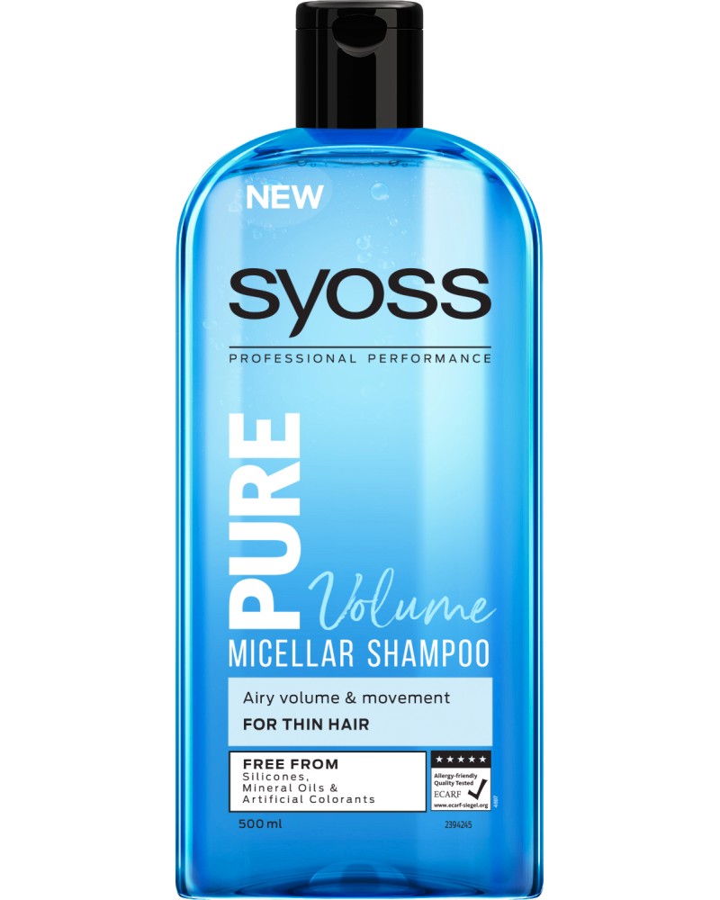 Syoss Pure Volume Micellar Shampoo - ��������� ������� �� ���� �� ����� ���� - �������