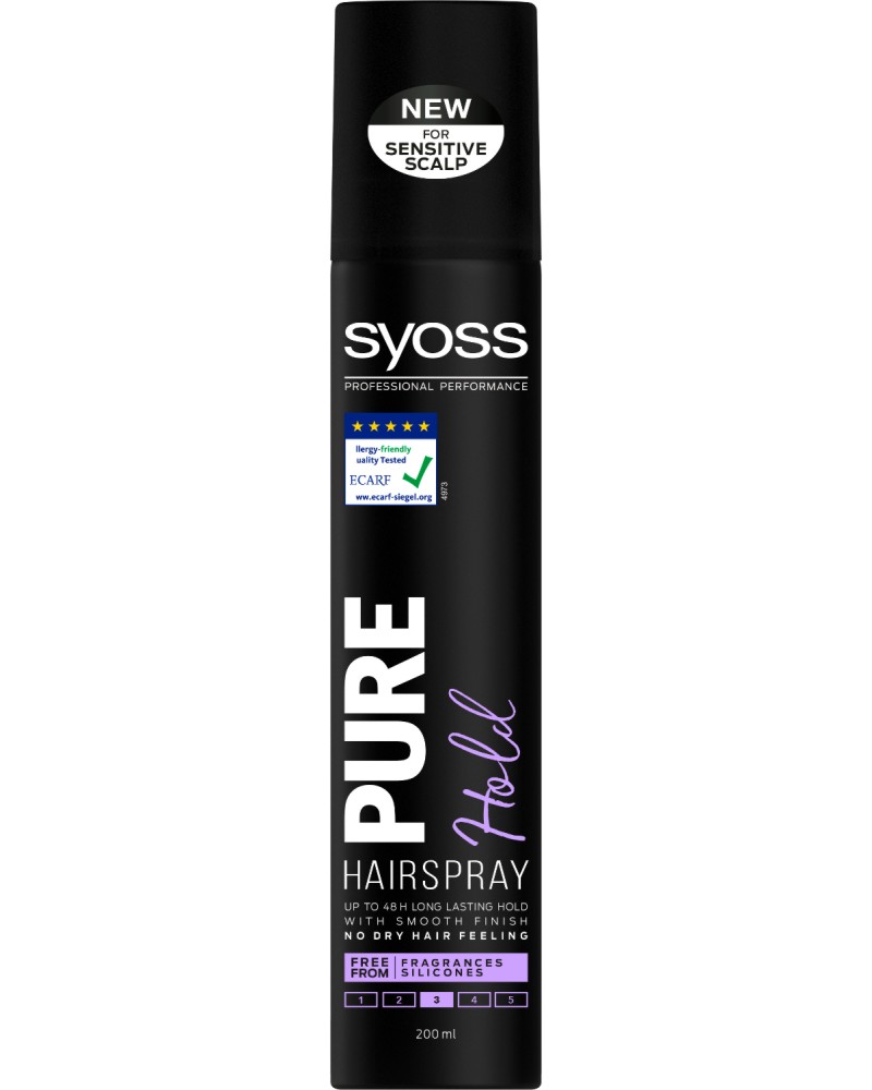 Syoss Pure Hold Hairspray - ��� �� ���� ��� ��������� ����� - ���