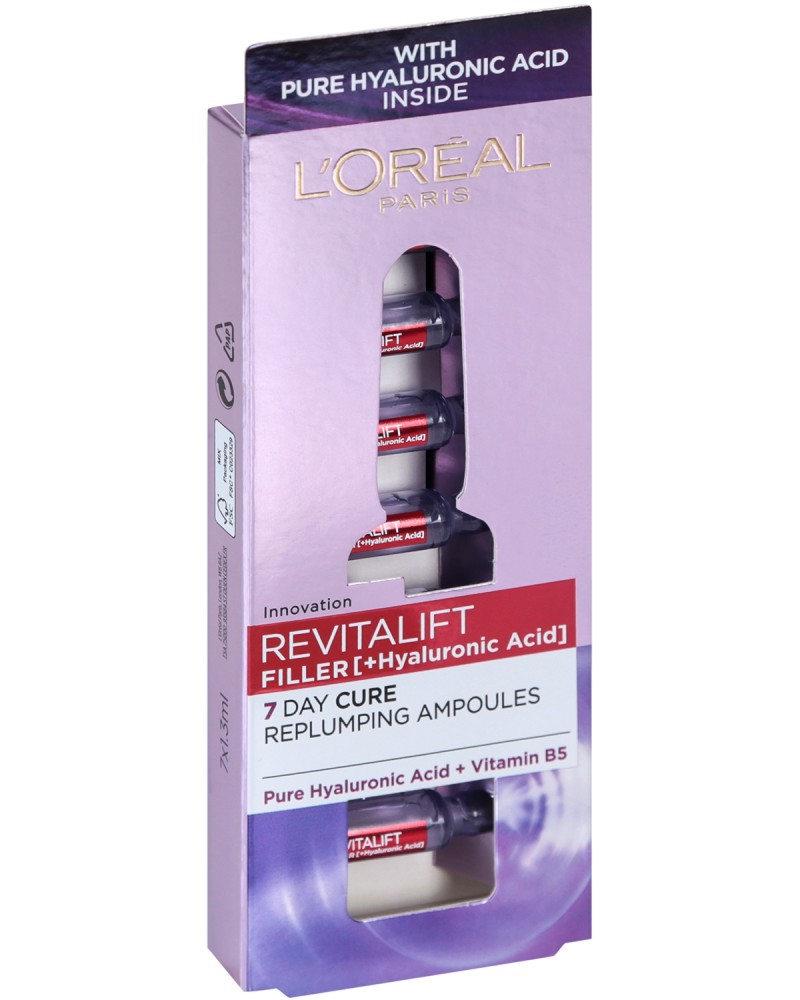 L'Oreal Revitalift Filler HA Replumping Ampoules - ������ �� ���� ������ �������� �� ������� Revitalift Filler HA - �������