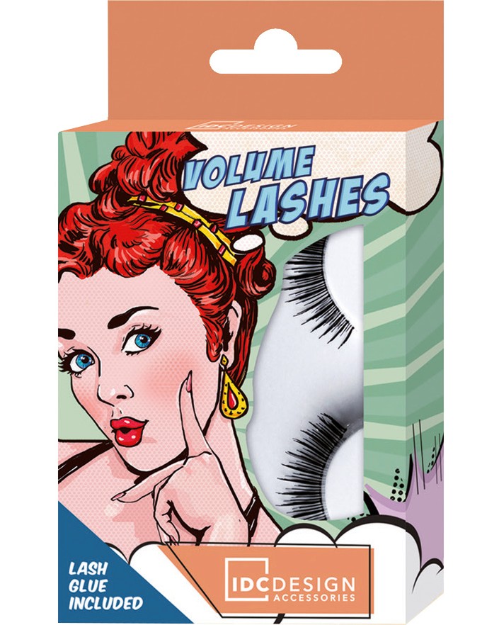 IDC Design Volume Lashes IDC Design Volume Lashes - Изкуствени мигли за обем в комплект с лепило - продукт