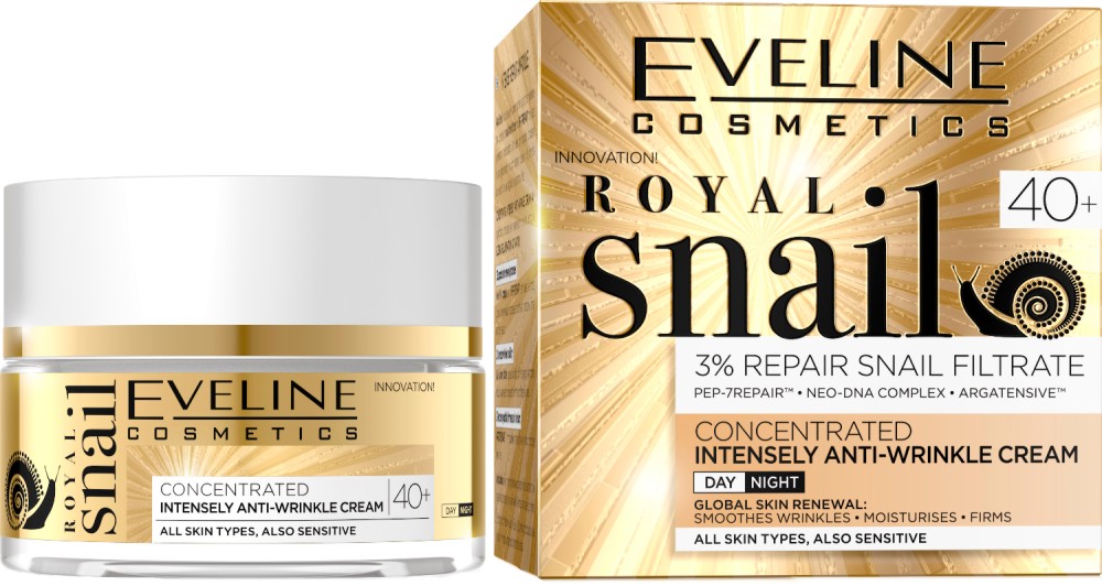 Eveline Royal Snail 40+ Intensely Anti-wrinkle Cream -          "Royal Snail" - 