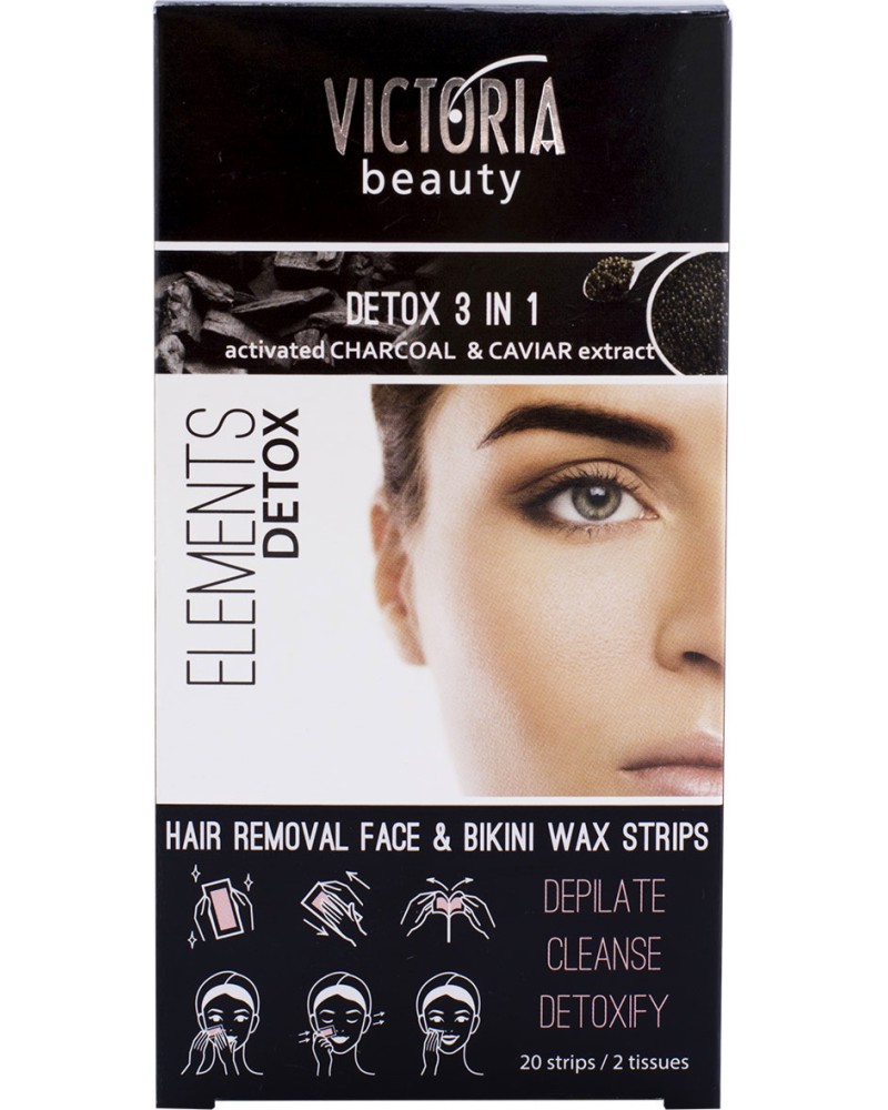 Victoria Beauty Elements Detox Wax Strips - 20           Elements Detox - 