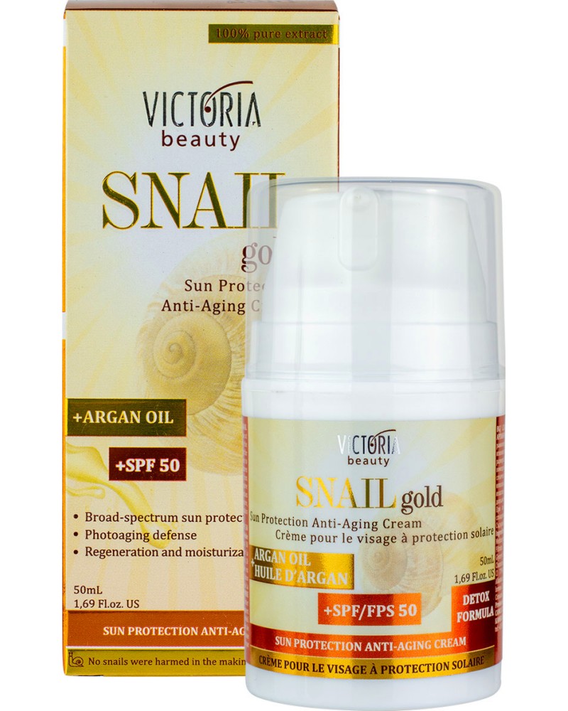 Victoria Beauty Snail Gold Sun Protection Cream SPF 50 -         "Snail Gold" - 
