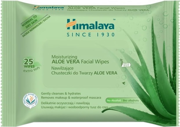 Himalaya Moisturizing Aloe Vera Facial Wipes -        , 25  -  