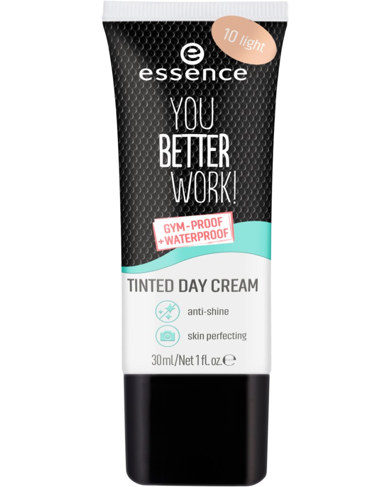 Essence You Better Work Tinted Day Cream - Тониращ дневен крем от серията "You Better Work" - крем