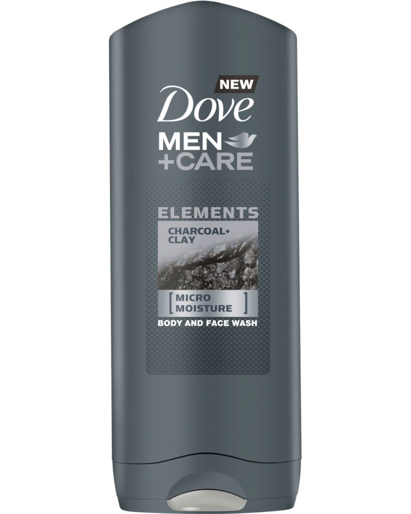 Dove Men+Care Elements Charcoal + Clay Body & Face Wash -            Elements -  