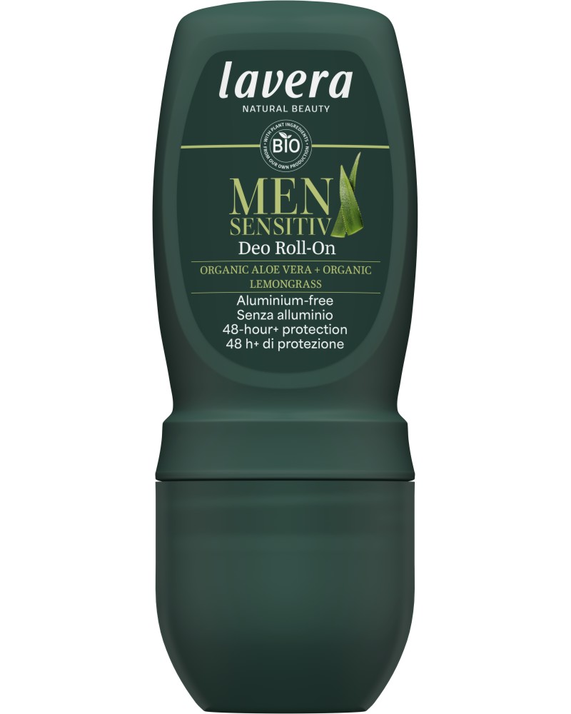 Lavera Men Sensitiv Deo Roll-On Lavera Men Sensitiv Deo Roll-On - Натурален ролон дезодорант за мъже без алуминий от серията Men Sensitiv - ролон