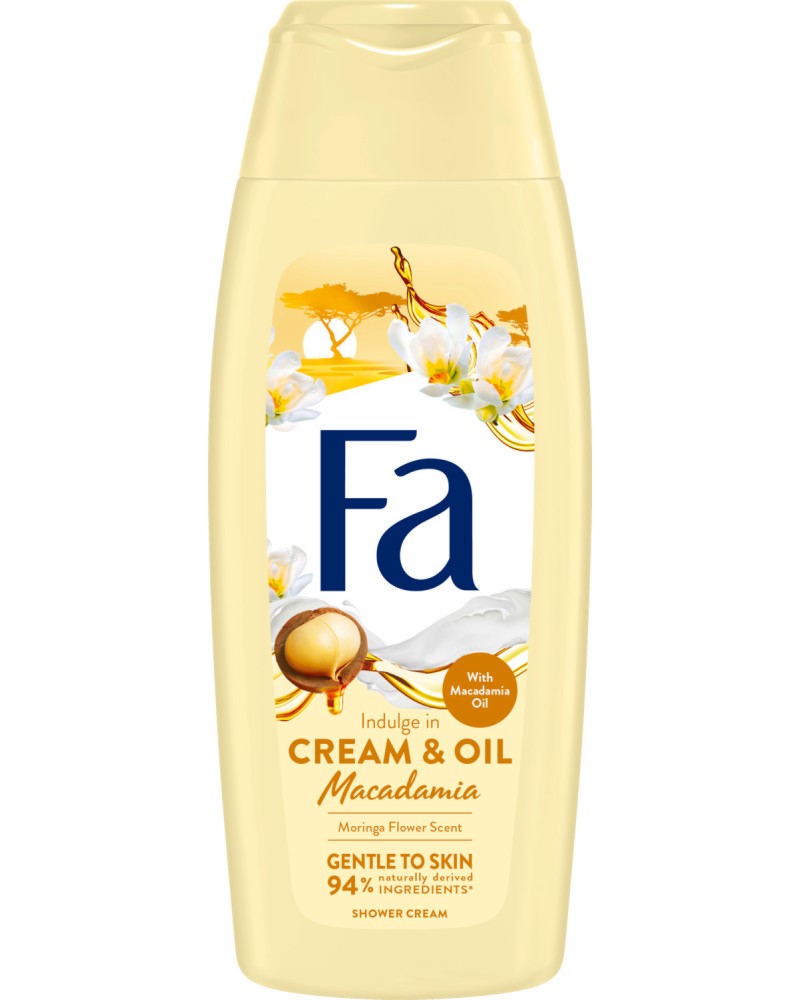 Fa Cream & Oil Shower Gel - Душ крем с макадамия и аромат на моринга от серията Cream & Oil - душ гел