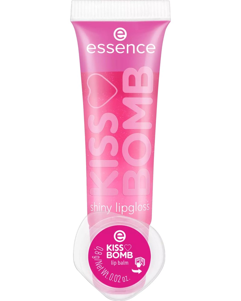 Essence Kiss Bomb Shiny Lipgloss & Lip Balm - �������� ����� � ������ �� ����� - �������