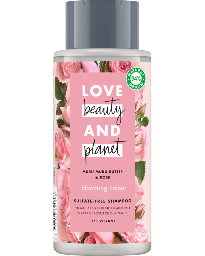 Love Beauty and Planet Blooming Colour Shampoo - ������� �� ��������� ���� �� ������� "Murumuru Butter & Rose" - �������