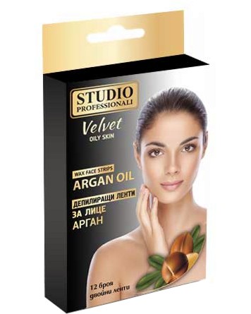 Studio Professionali Wax Face Strips Argan Oil - 12         - 