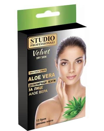 Studio Professionali Wax Face Strips Aloe Vera - 12         - 