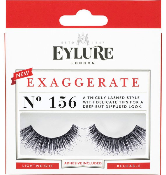 Eylure Exaggerate 156 - Мигли от естествен косъм в комплект с лепило - продукт