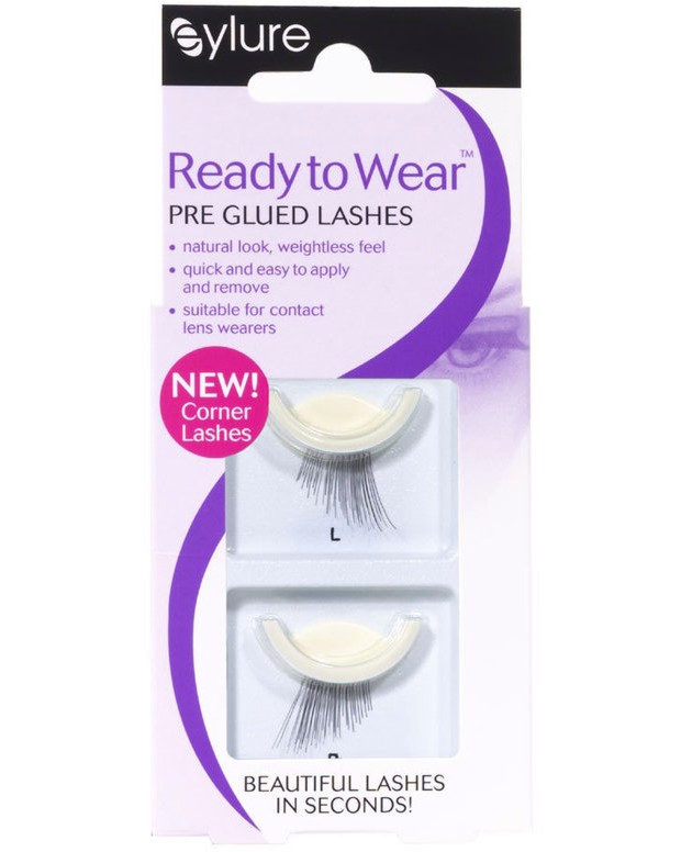 Eylure Pre-Glued Corner Lashes -   Ready to Wear Pre-Glued - 