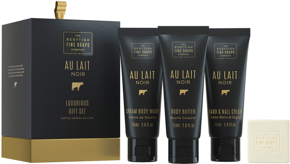 Scottish Fine Soaps Au Lait Noir Luxurious Gift Set - �������� ��������� �������� � ��������� �� ���� �� ������� "Au Lait Noir" - �������