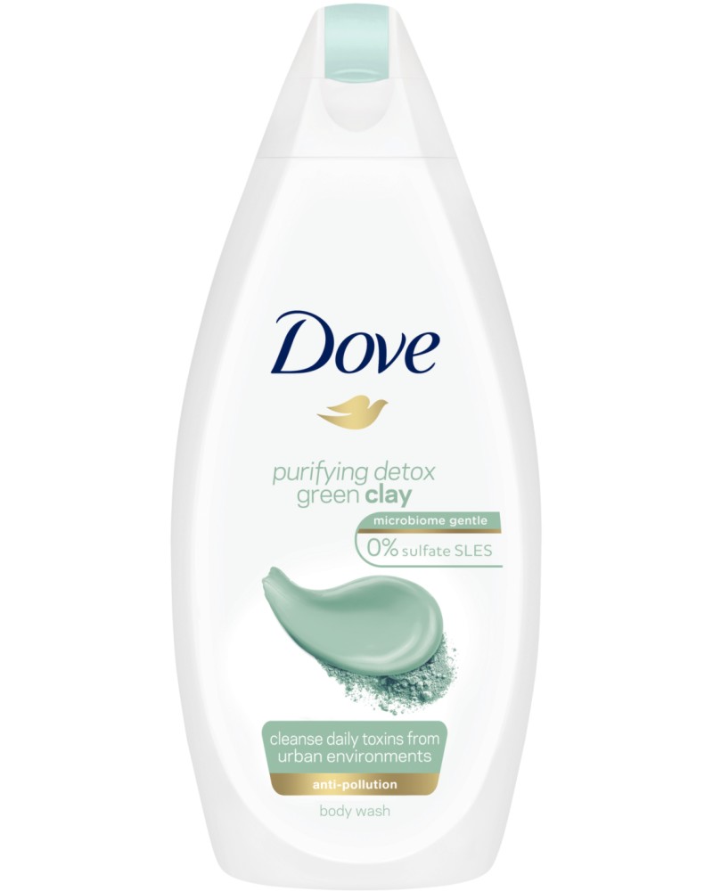 Dove Purifying Detox Green Clay Body Wash - ������������ ��� ��� �� ���� ��� ������ ����� - ��� ���
