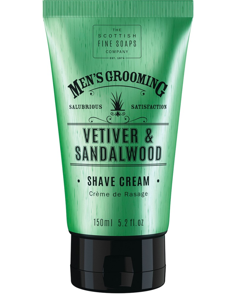 Scottish Fine Soaps Men's Grooming Vetiver & Sandalwood Shave Cream -      Men's Grooming - 