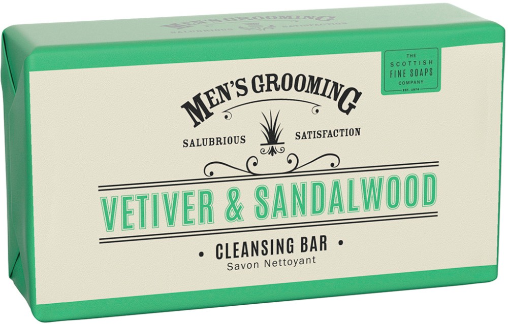Scottish Fine Soaps Men's Grooming Vetiver & Sandalwood Bar -        Men's Grooming - 