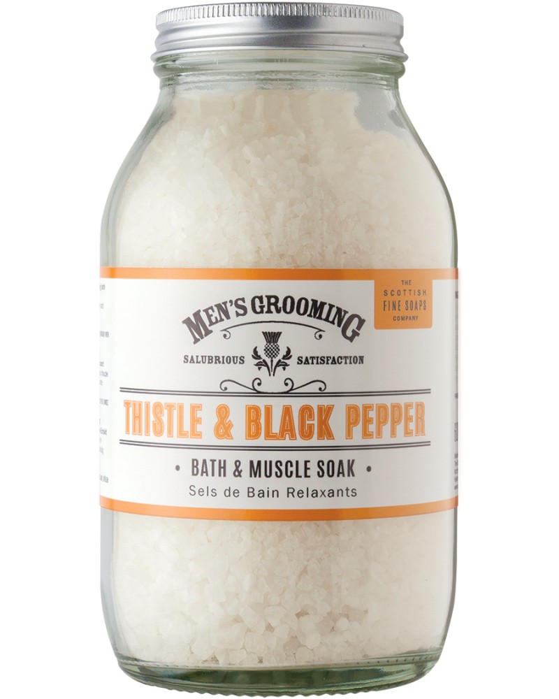 Scottish Fine Soaps Men's Grooming Thistle & Black Pepper Bath & Muscle Soak Scottish Fine Soaps Men's Grooming Thistle & Black Pepper Bath & Muscle Soak - Соли за вана от серията "Men's Grooming" - продукт