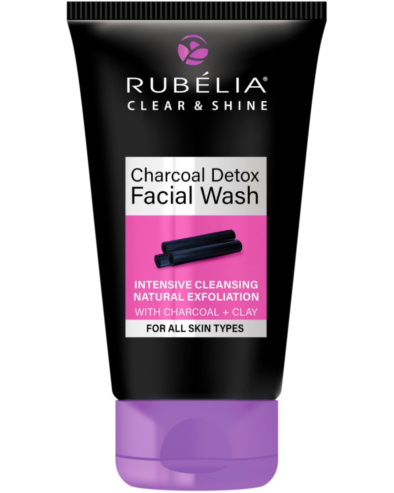Rubelia Clear & Shine Characaol Detox Facial Wash -           "Clear & Shine" - 
