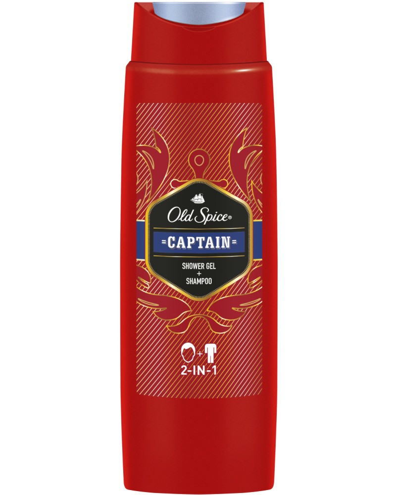 Old Spice Captain Shower Gel + Shampoo 2 in 1 -      2  1   Captain -  