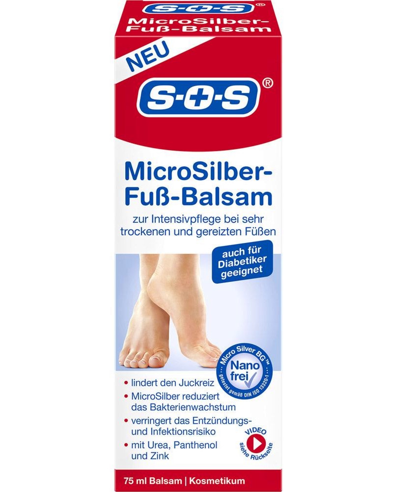 SOS MicroSilver-Foot-Balm SOS MicroSilver-Foot-Balm - Микросребърен балсам за крака - балсам