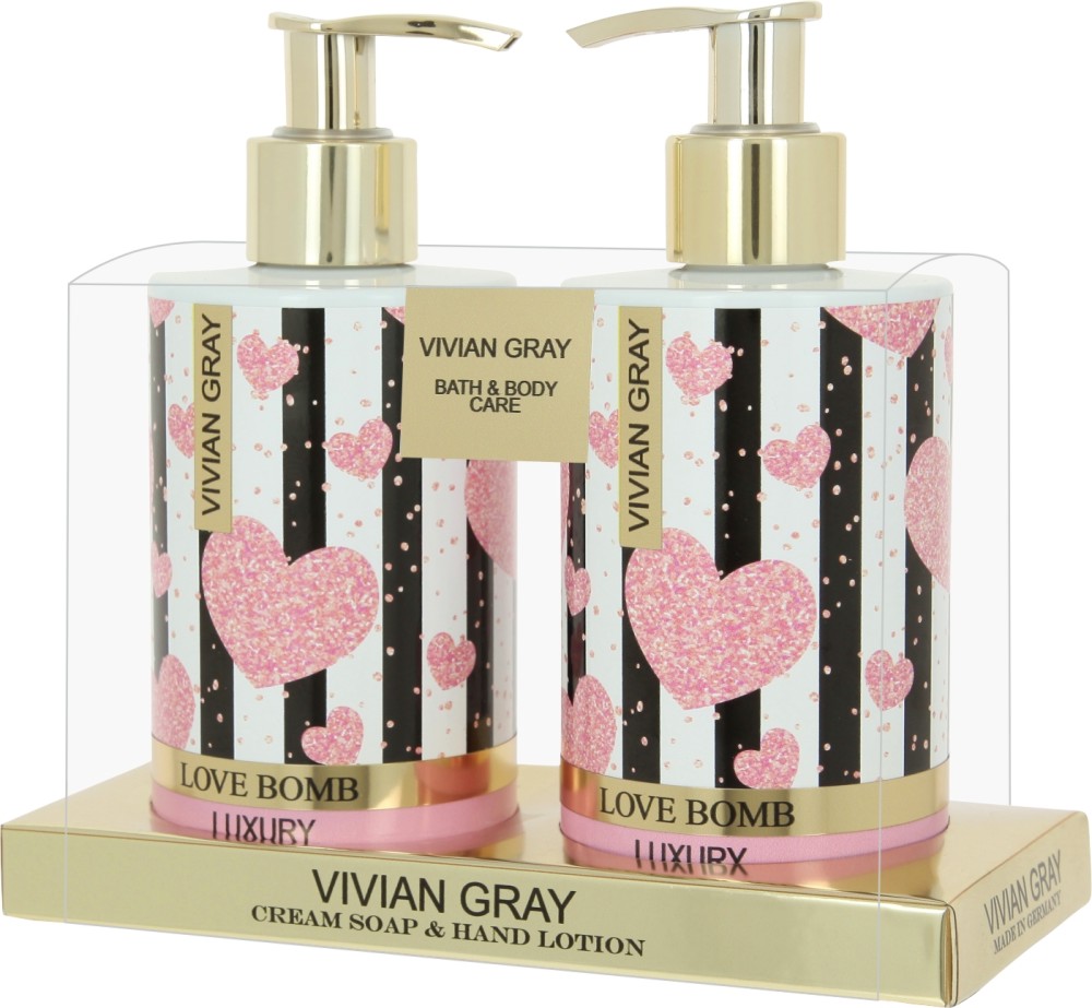 Vivian Gray Love Bomb Cream Soap & Hand Lotion Set -       - 