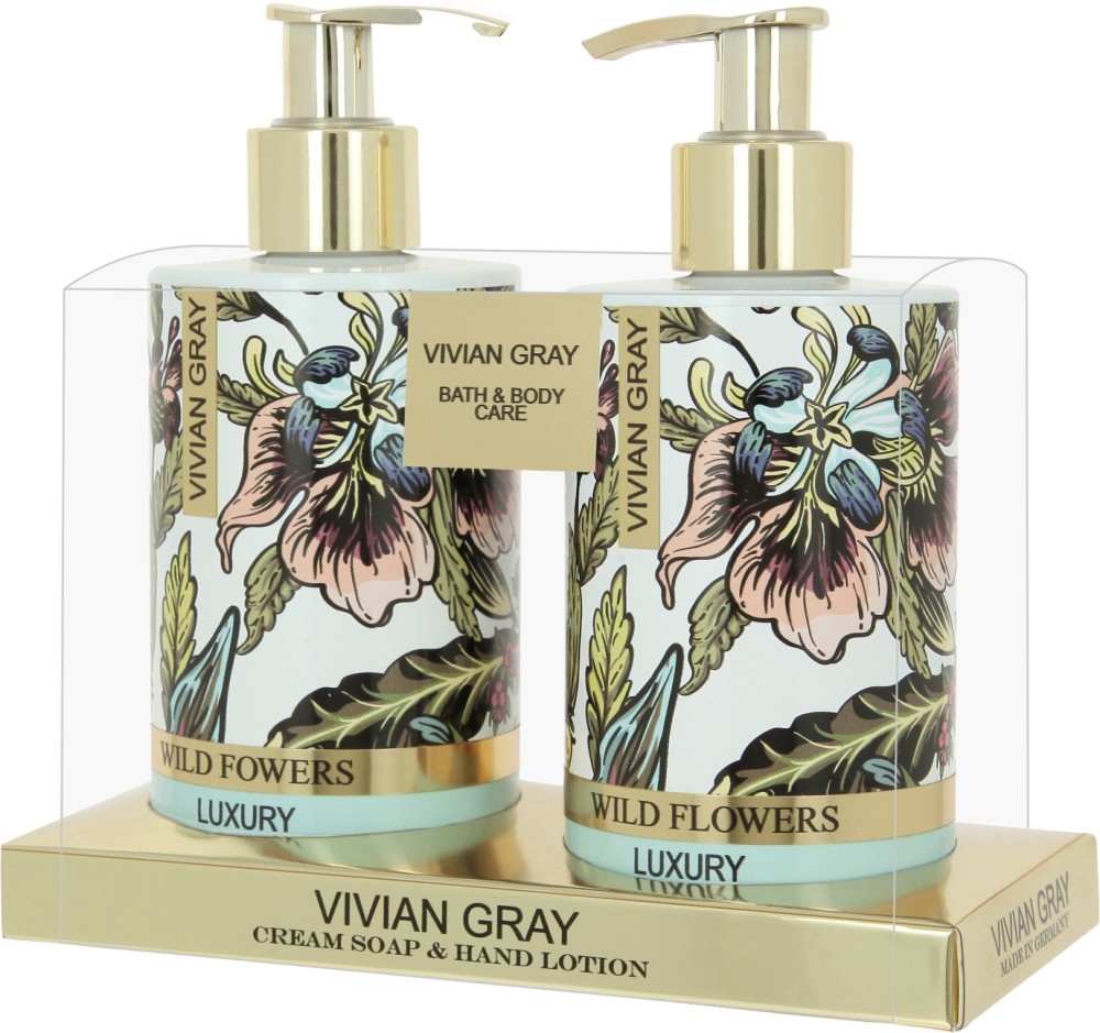 Vivian Gray Wild Flowers Cream Soap & Hand Lotion Set -       - 