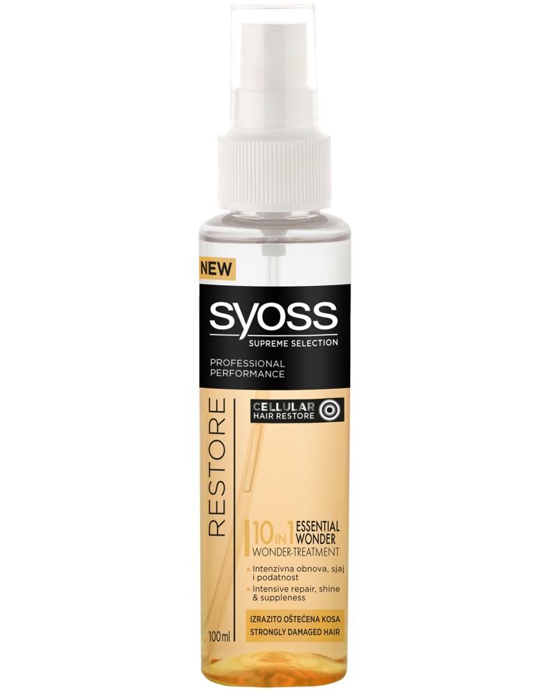 Syoss 10 in 1 Essential Wonder Treatment Syoss 10 in 1 Essential Wonder Treatment - Възстановяващ спрей за суха и изтощена коса - продукт