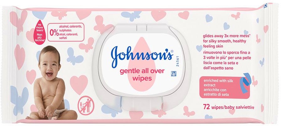 Johnson's Baby Gentle All Over Wipes -       72  -  