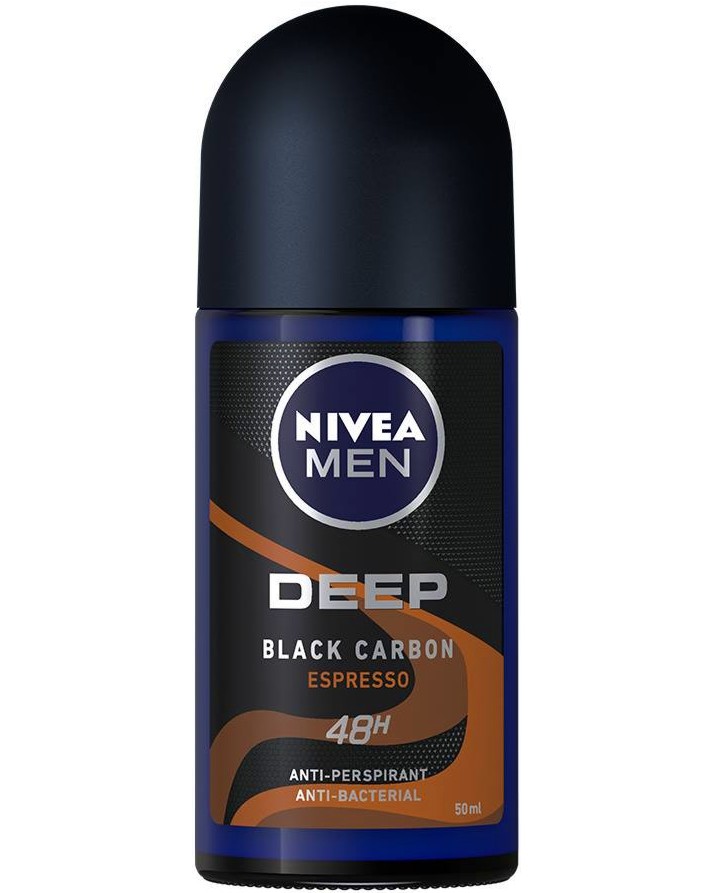Nivea Men Deep Espresso Anti-Perspirant Roll-On - Ролон дезодорант за мъже против изпотяване от серията "Deep" - ролон