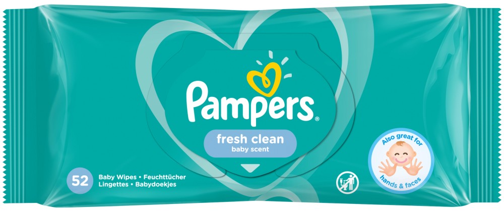Pampers Fresh Clean Baby Wipes - 52  80 ,    -  
