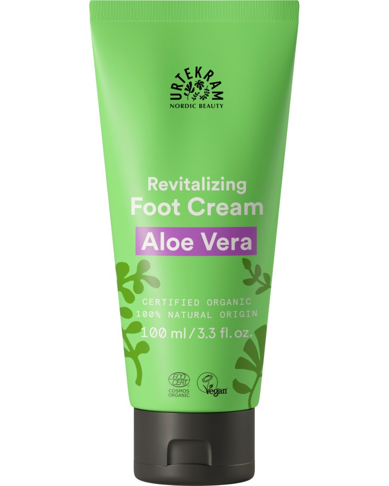 Urtekram Aloe Vera Regenerating Foot Cream - Възстановяващ био крем за крака от серията Aloe Vera - крем
