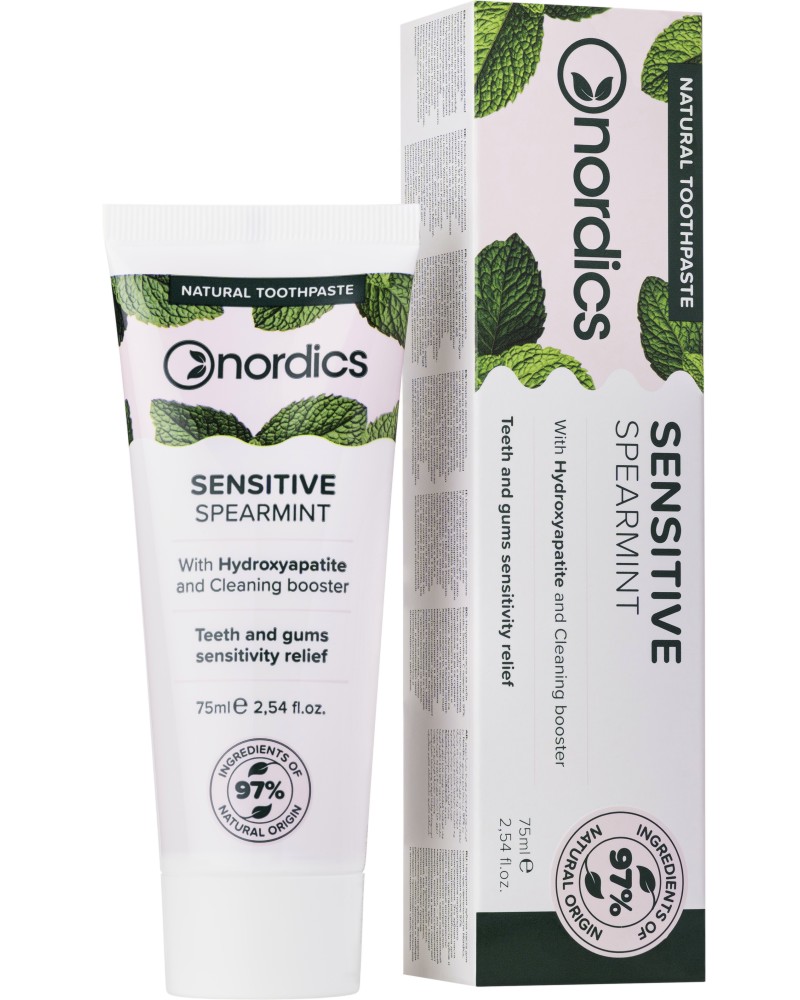 Nordics Sensitive Spearmint Natural Toothpaste -        -   