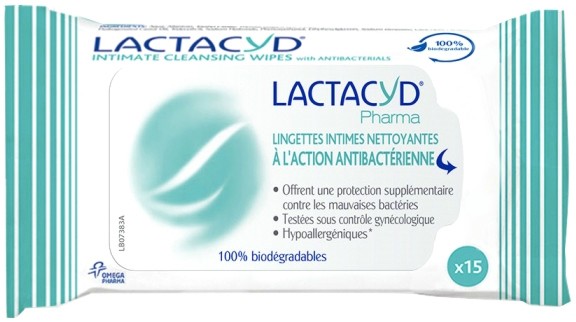Lactacyd Intimate Cleansing Antibacterial Wipes Lactacyd Intimate Cleansing Antibacterial Wipes - 15 броя, интимни антибактериални мокри кърпички - мокри кърпички