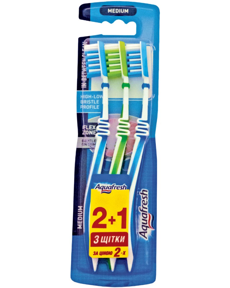 Aquafresh In Between Clean Trio Pack Medium - 3     - 