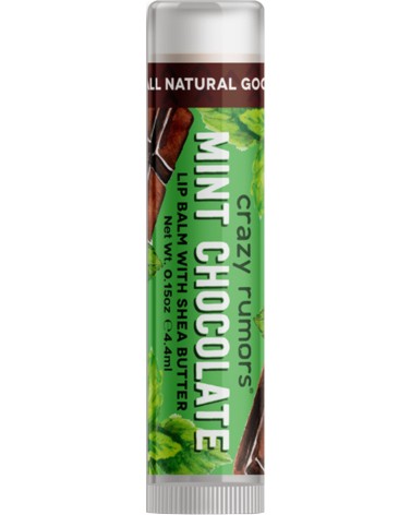 Crazy Rumors Mint Chocolate Lip Balm Crazy Rumors Mint Chocolate Lip Balm - Балсам за устни с ший и аромат на мента и шоколад - балсам