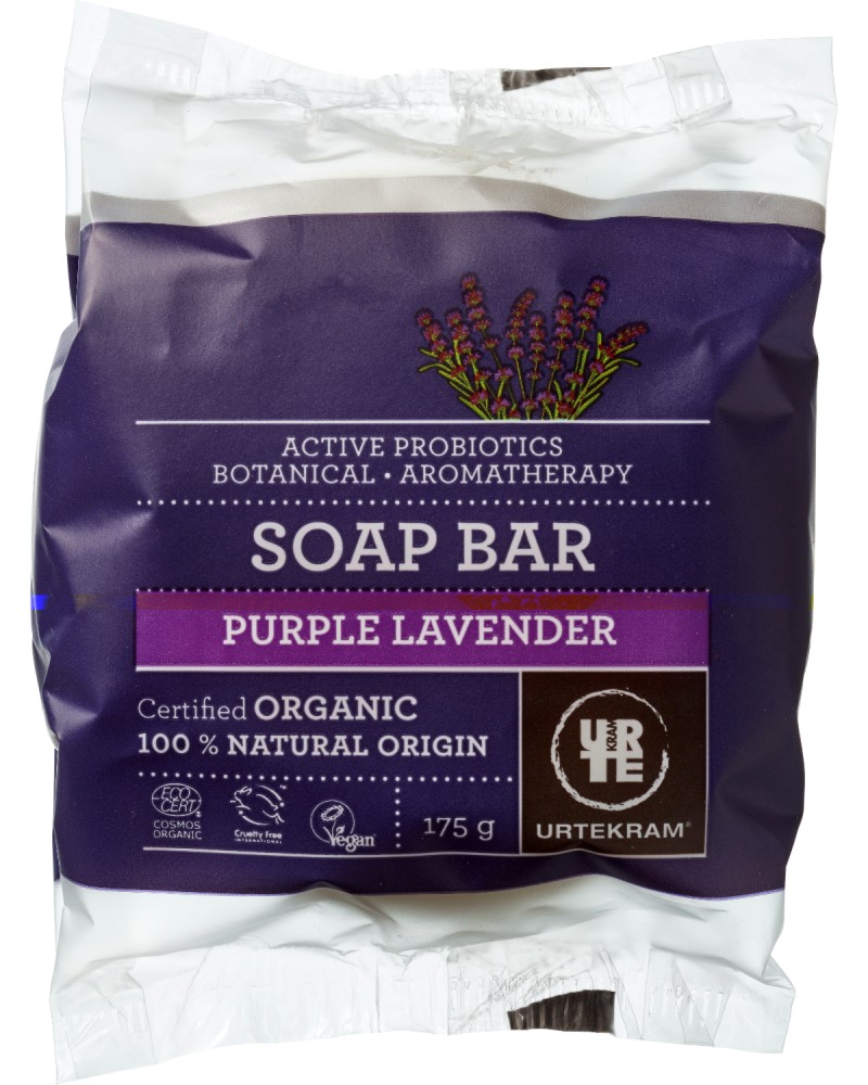 Urtekram Purple Lavender Soap Bar -         "Purple Lavender" - 