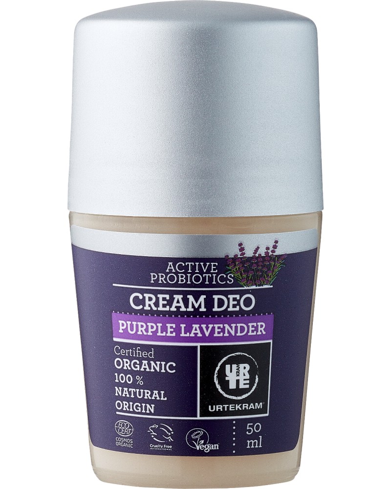 Urtekram Purple Lavender Cream Deo Urtekram Purple Lavender Cream Deo - Био ролон дезодорант с екстракт от лавандула от серията "Purple Lavender" - дезодорант